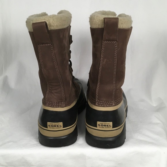 Sorel Caribou Men\'s‎ Snow Winter Boots Duck Leather Sherpa Lining Size 15 main image 7